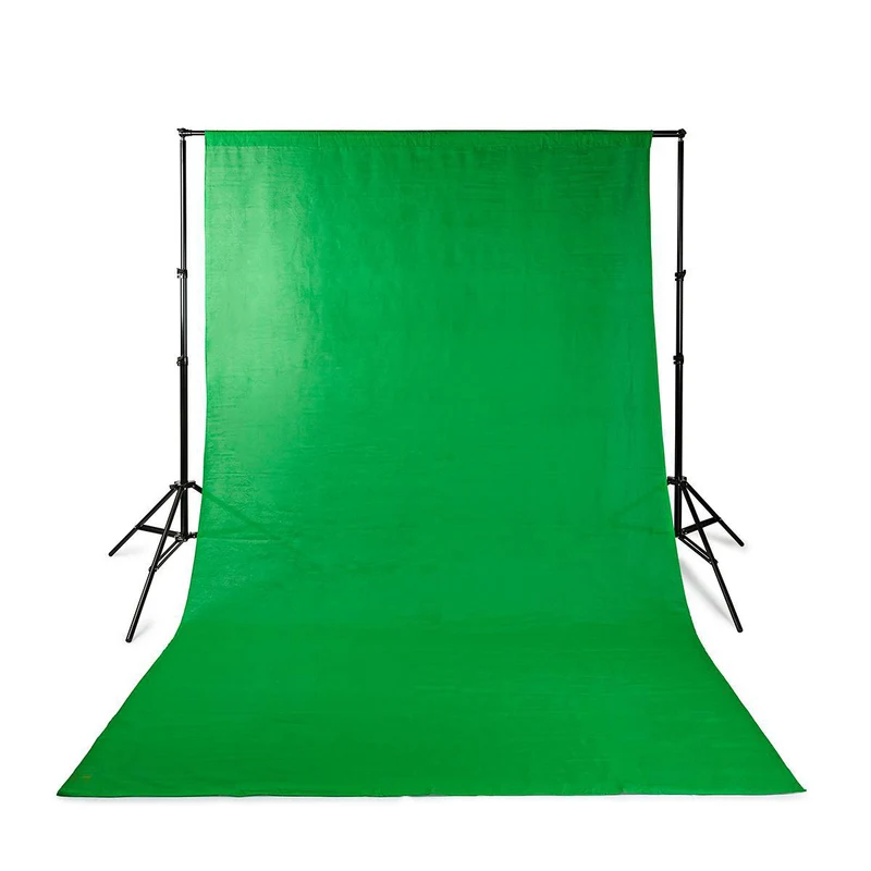 Set Achtergronddoeken voor Fotostudio 1,90 x 2,95m - Inclusief reistas - Zwart