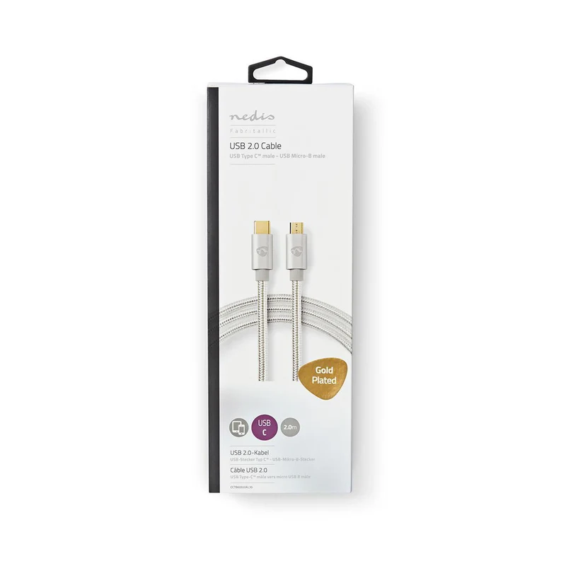 USB-Kabel USB 2.0 - USB-C™ Male - USB Micro-B Male