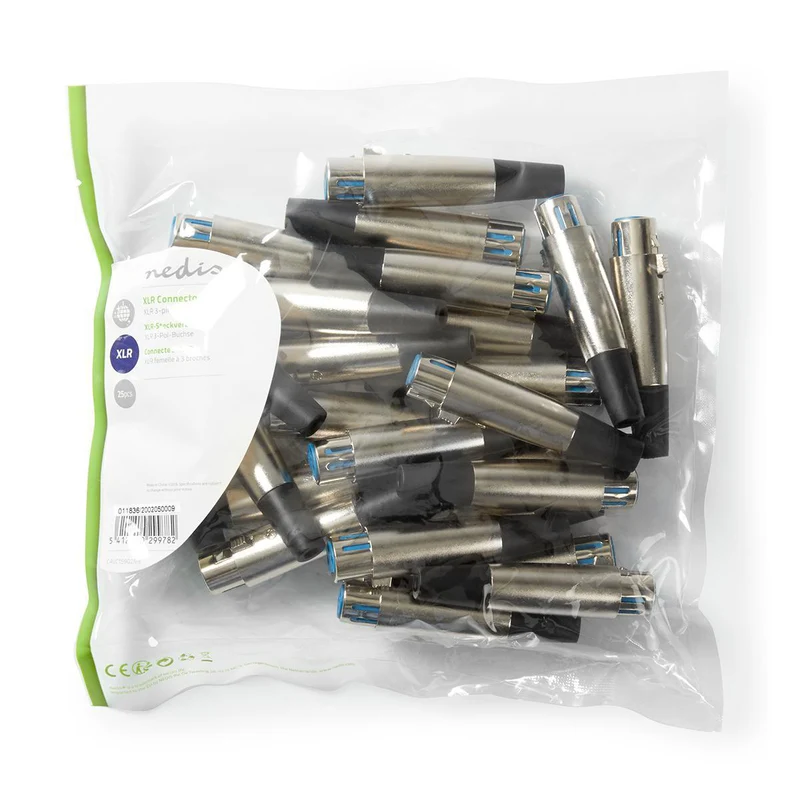 XLR-Connector Recht - Female - Vernikkeld