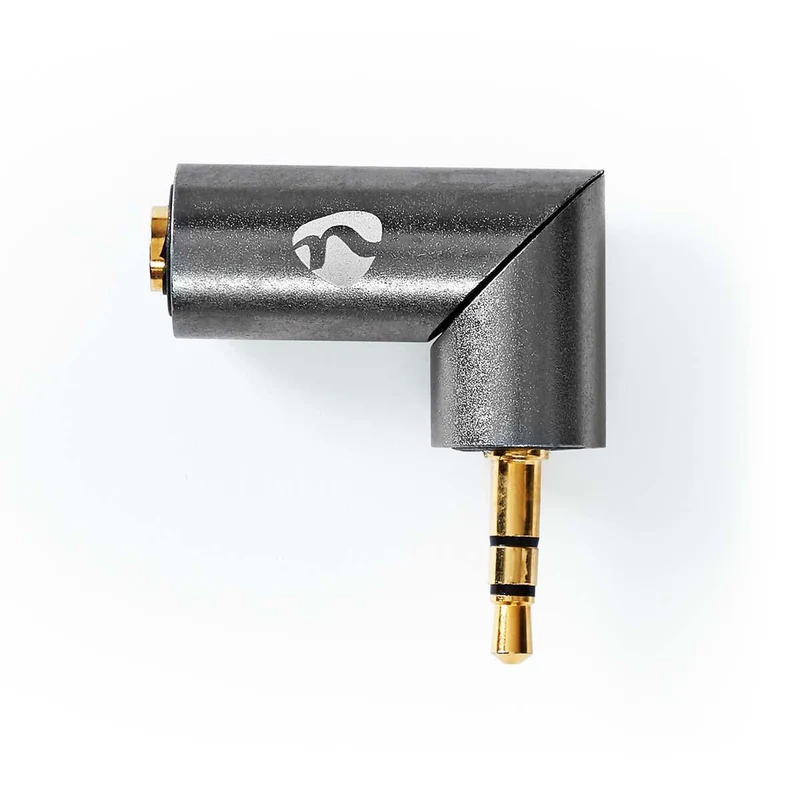 Stereo-Audioadapter 3,5 mm Male - 3,5 mm Female - Verguld