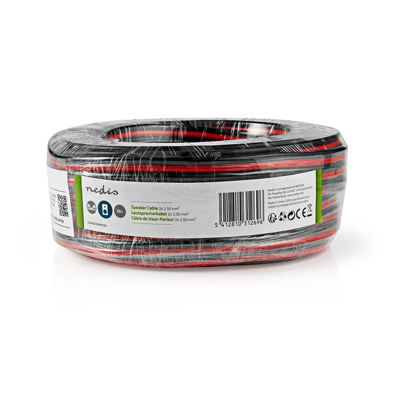 Speaker-Kabel 2 x 2.50 mm² - CCA - Rond