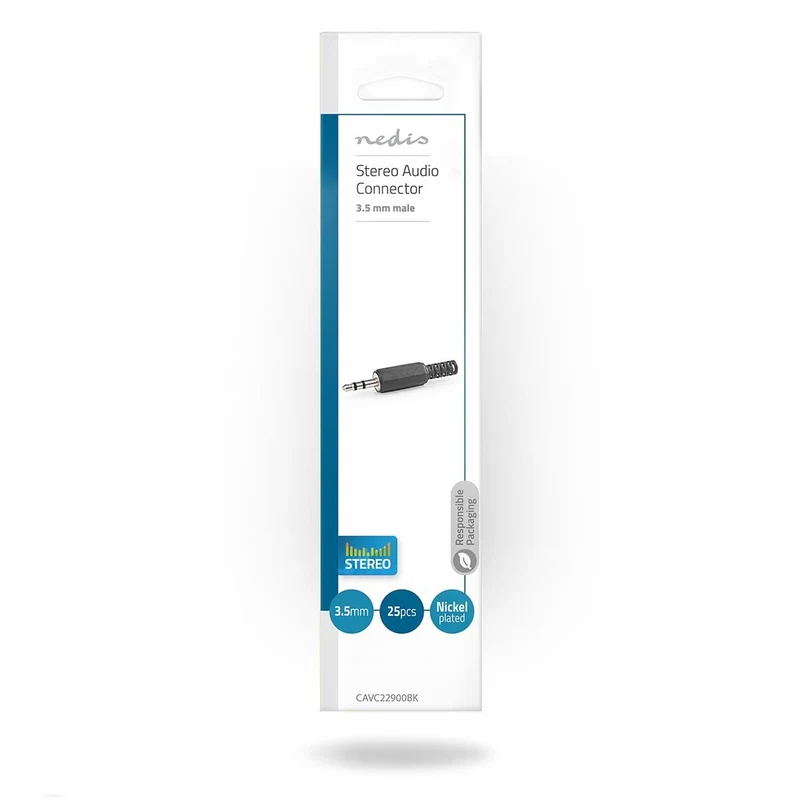3,5 mm Audioconnector Recht - Male - Vernikkeld