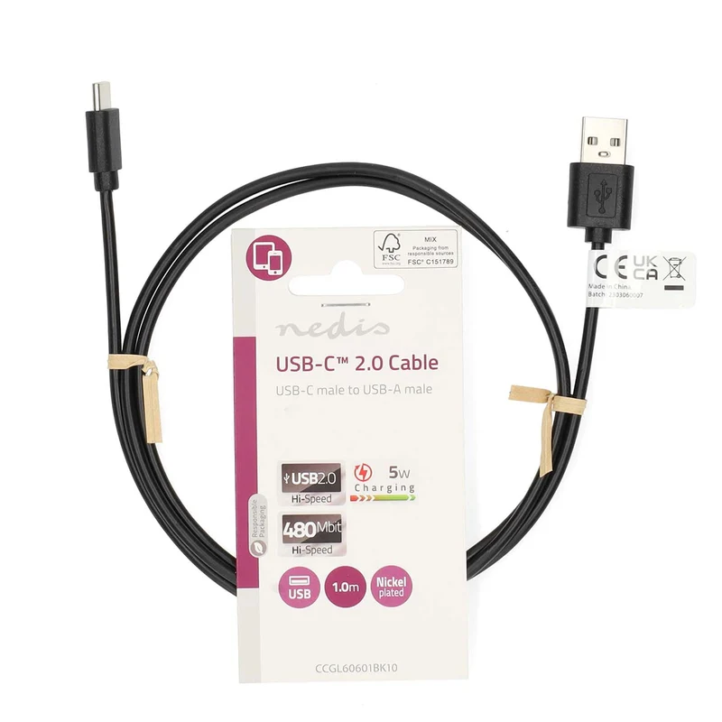 USB-Kabel USB 2.0 - USB-A Male - USB-C™ Male