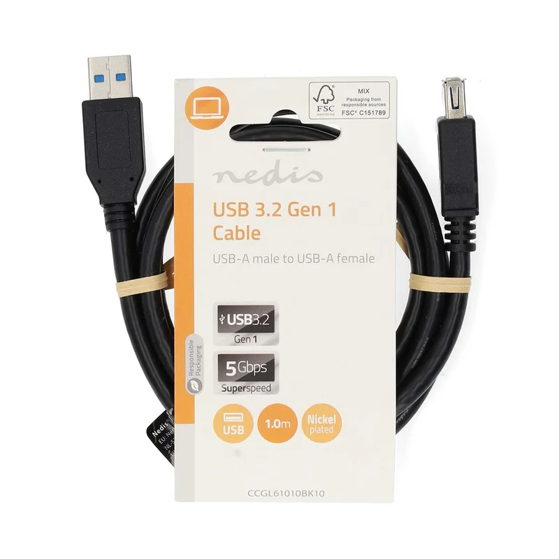 USB-Kabel USB 3.2 Gen 1 - USB-A Male - USB-A Female