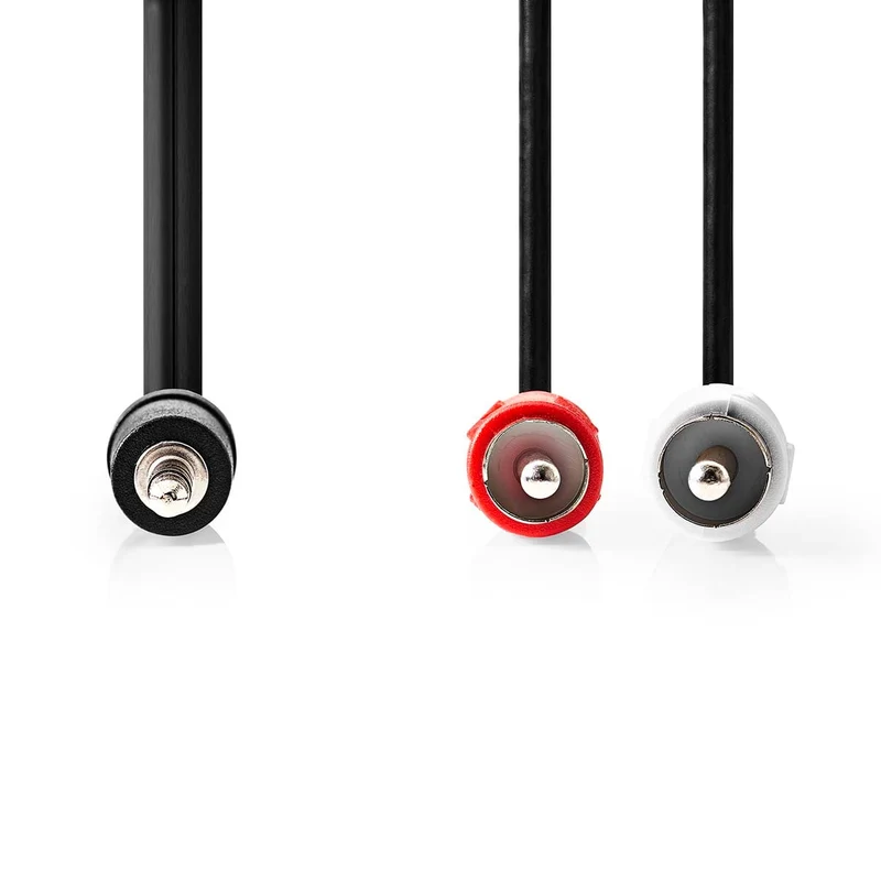 Stereo-Audiokabel 3,5 mm Male - 2x RCA Male - Vernikkeld
