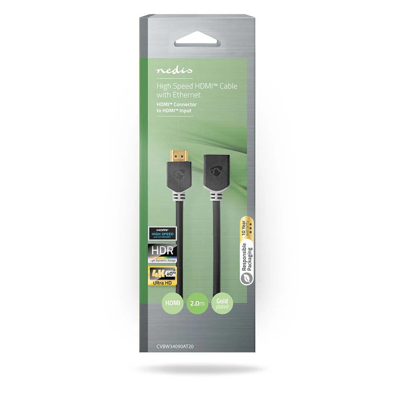 High Speed HDMI™-Kabel met Ethernet HDMI™ Connector - HDMI™ Output - 4K@60Hz