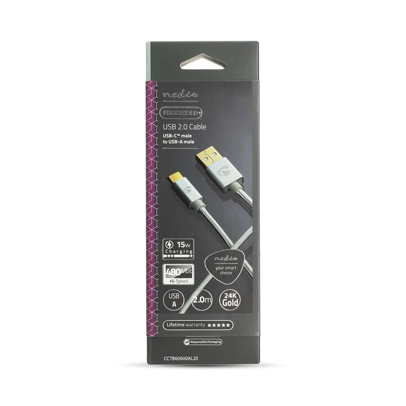 USB-Kabel USB 2.0 - USB-A Male - USB-C™ Male