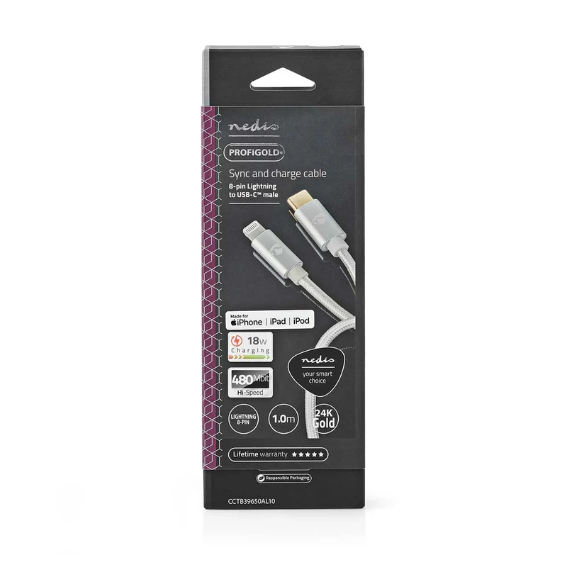 Lightning Kabel USB 2.0 - Apple Lightning 8-Pins - USB-C™ Male