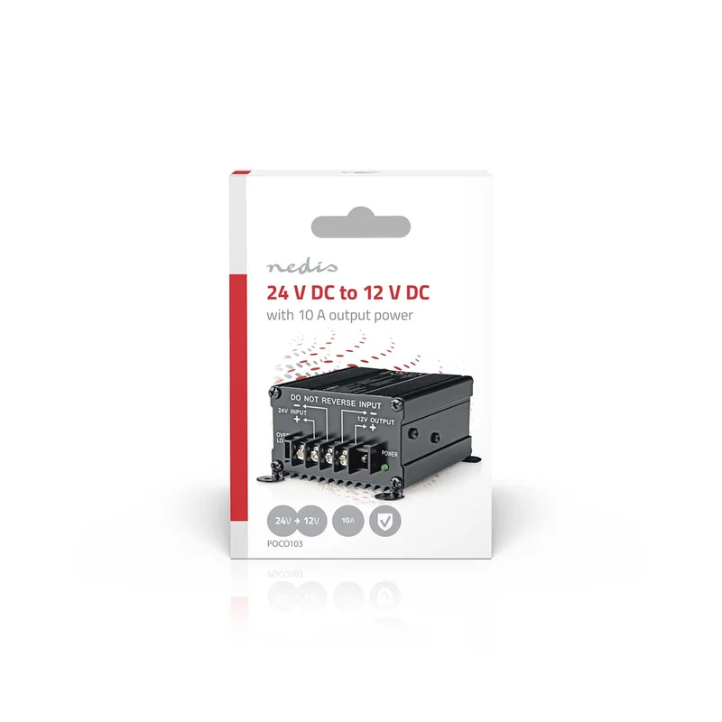 Power Converter Auto Aangedreven - 24 V DC - 12 V DC