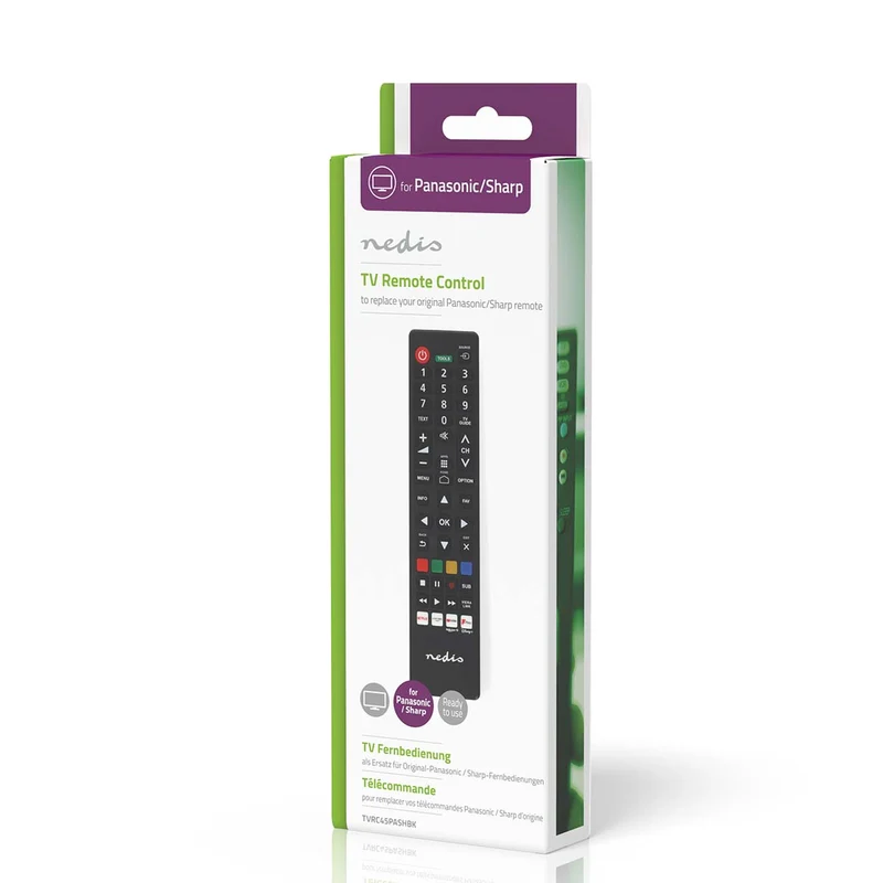 Vervangende Afstandsbediening Geschikt voor: Panasonic / Sharp - Voorgeprogrammeerd - 1 Apparaat