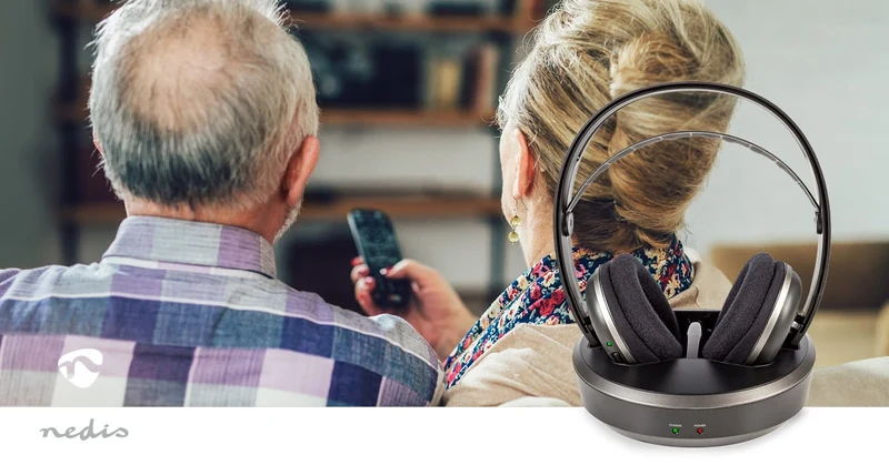 Draadloze TV-Koptelefoon RF, frequentie 868 MHz - Over-Ear - Batterij 1 werkingstijd standaard verbruik: 660 min