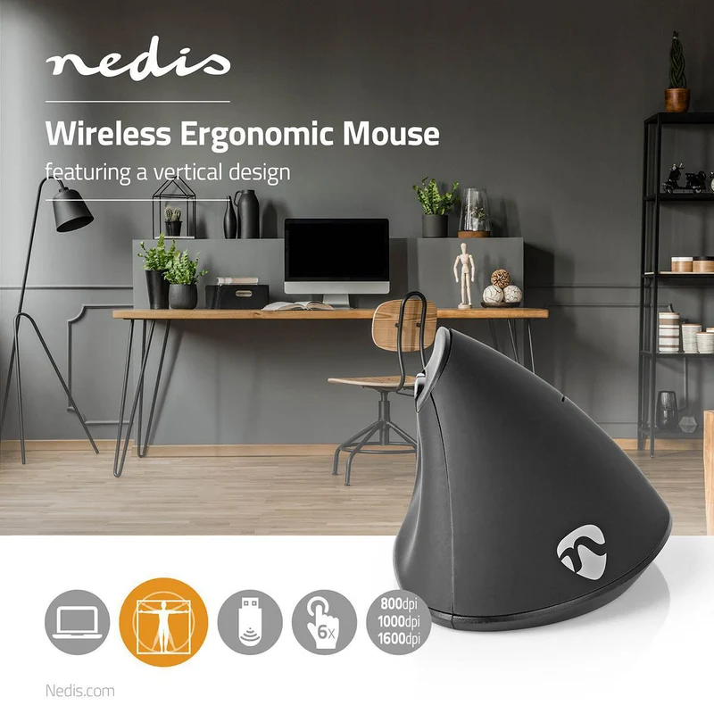 Muis Draadloos - 800 / 1000 / 1600 dpi - Instelbare DPI
