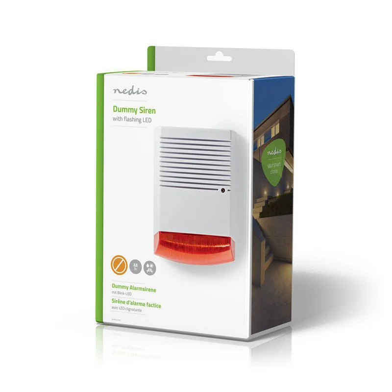 Dummy Beveiligingsalarm IP44 - Batterij Gevoed - Buiten