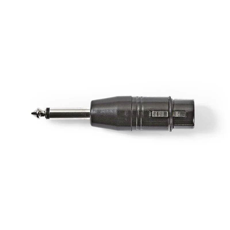 XLR-Adapter XLR 3-Pins Female - 6,35 mm Male - Vernikkeld