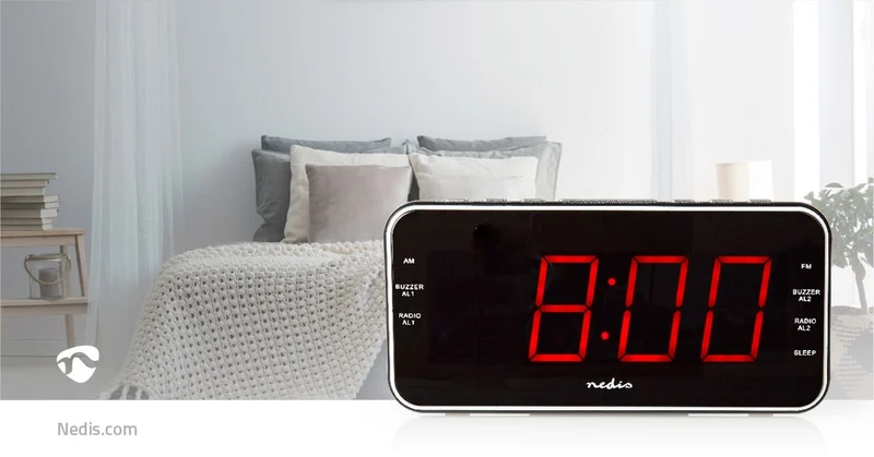 Wekkerradio LED - 1x 3.5 mm Audio Input - Tijdprojectie