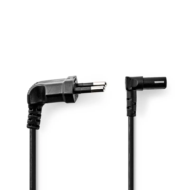 Stroomkabel Euro Male - IEC-320-C7 - 90° Gehoekt