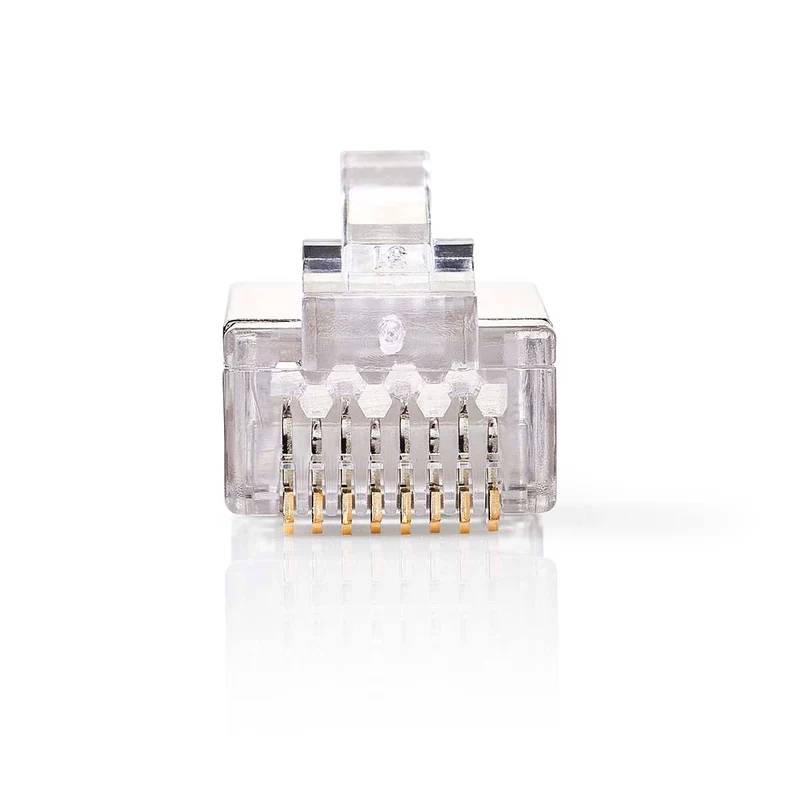 RJ45-Connector Male - Solid STP CAT6 - Recht