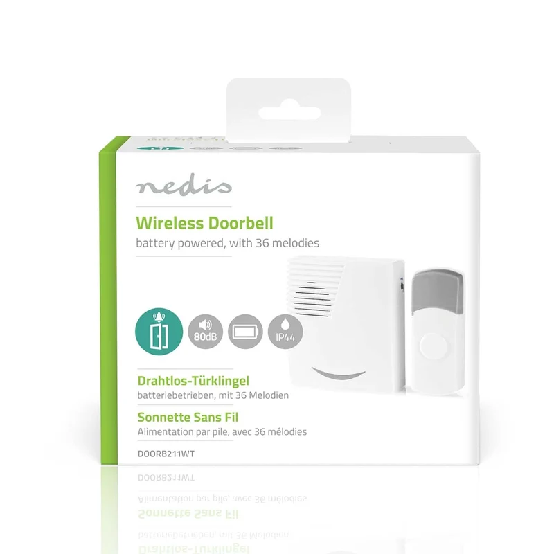 Draadloze Deurbelset Batterij Gevoed - 3 V DC - 1x CR2032