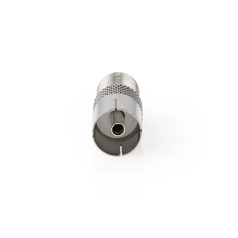 Satelliet- en Antenne-Adapter F-Female - IEC (Coax) Female - Vernikkeld