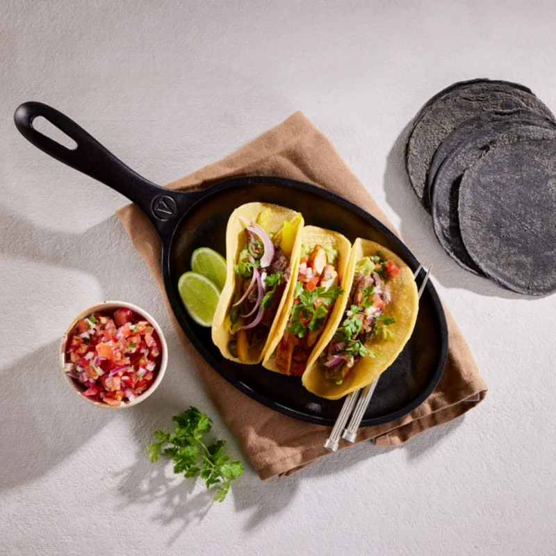 Sartén Fajita Ovalada Precurada 25 cm Victoria
