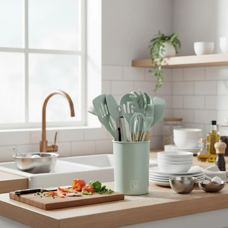 Set 12 Utensilios De Cocina Silicona Simplit
