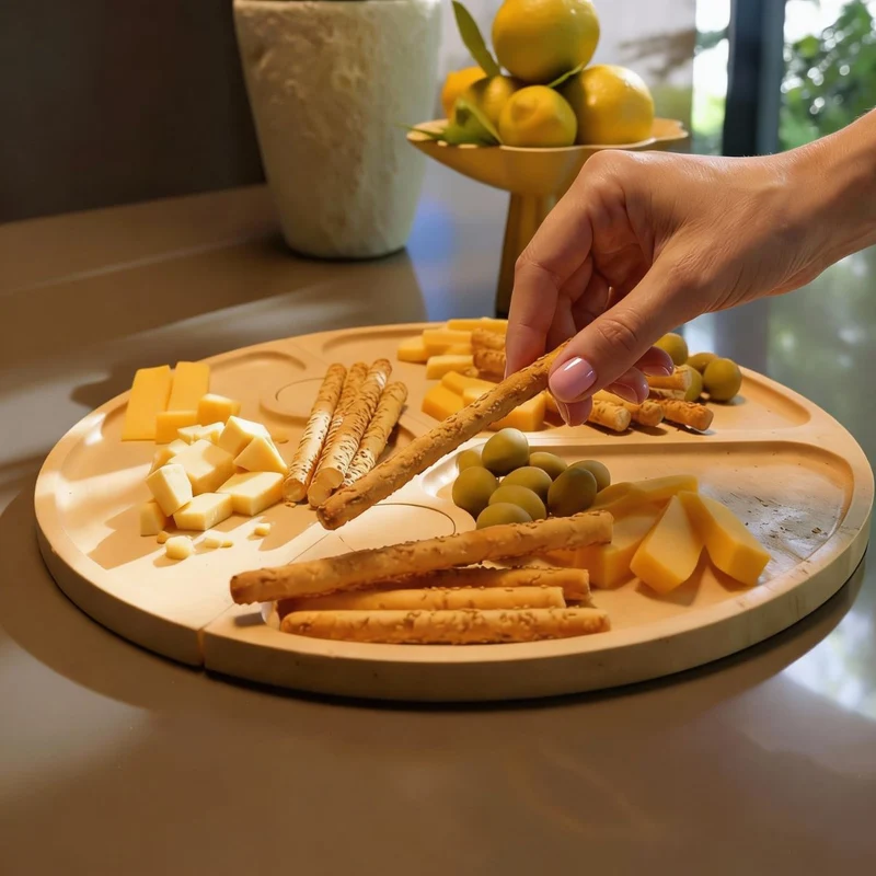 Bandeja de Piedra Puzzle Travertino Deco y Aperitivos Santú Home & Deco
