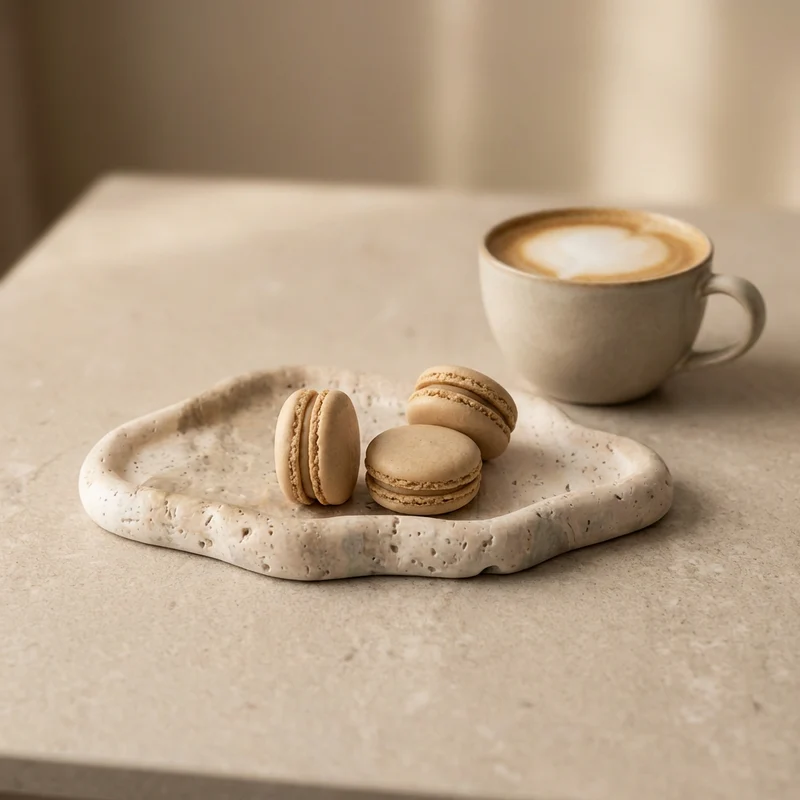 Bandeja de Piedra Irregular Cloud Travertino Santú Home & Deco