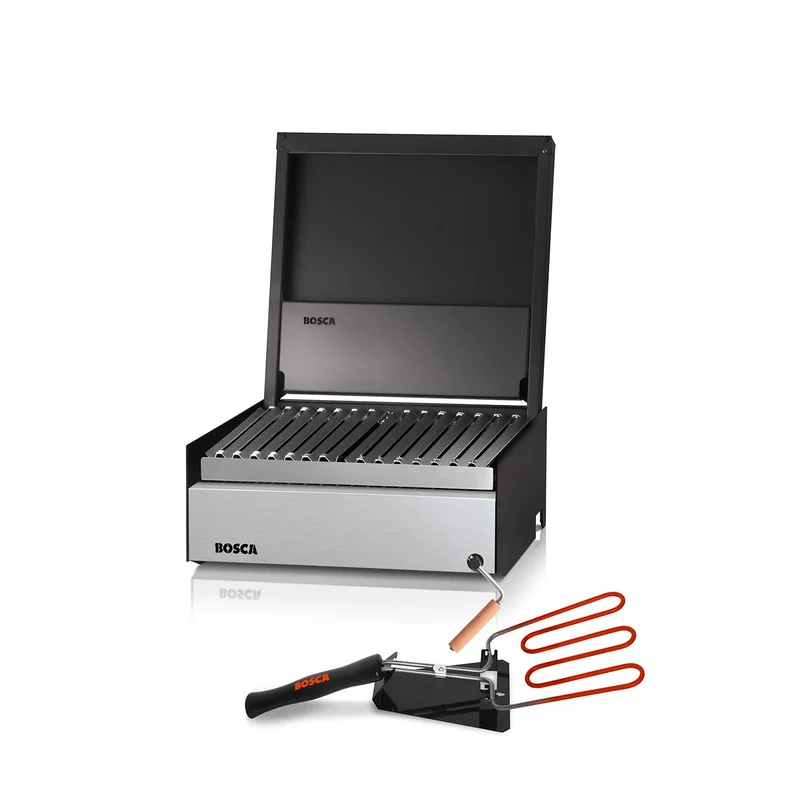 Pack Parrilla A Carbón Block 500 + Encendedor Eléctrico Para Carbón Bosca