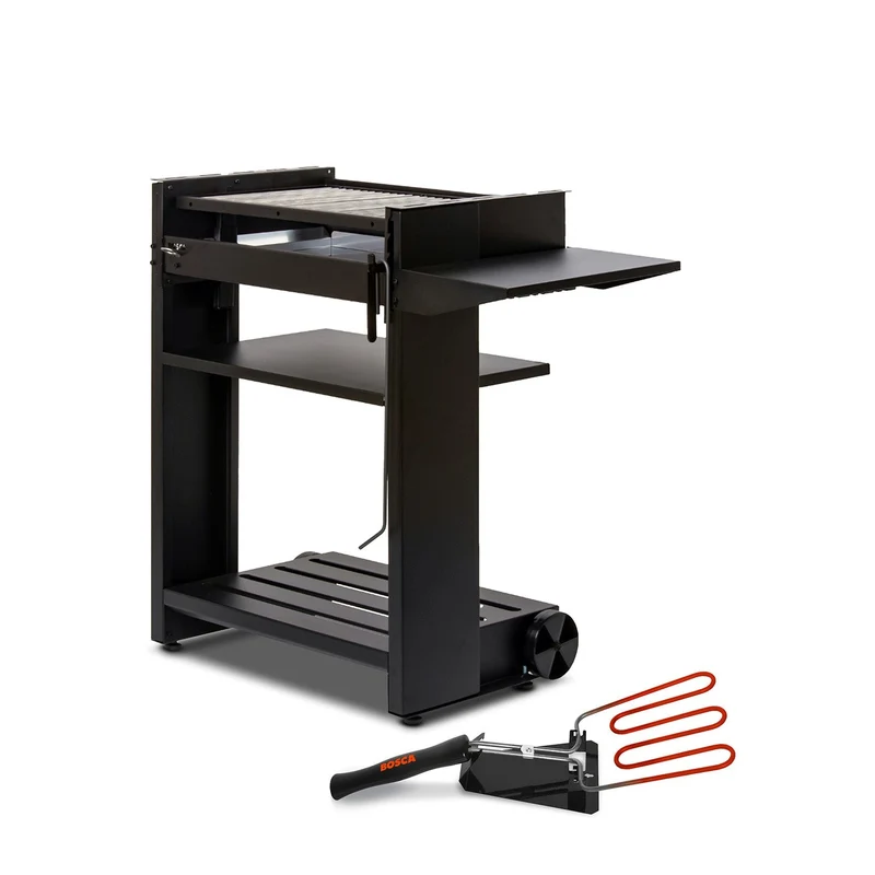 Pack Parrilla a Carbon Alerce Negro + Encendedor Electrico para Carbon Bosca