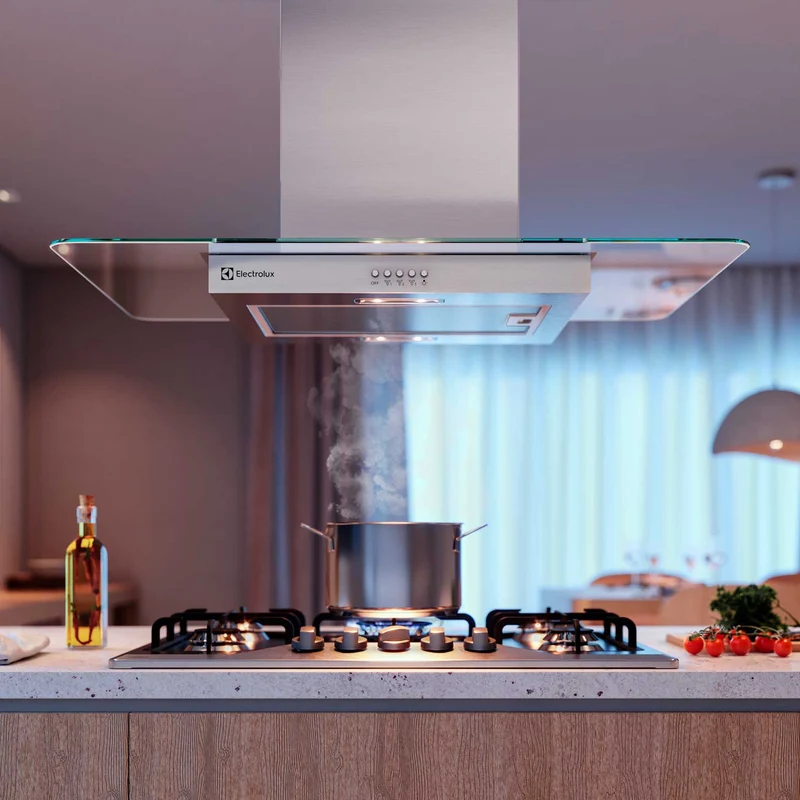 Campana Isla 90 cm Efficient Luz LED CE9IX Electrolux