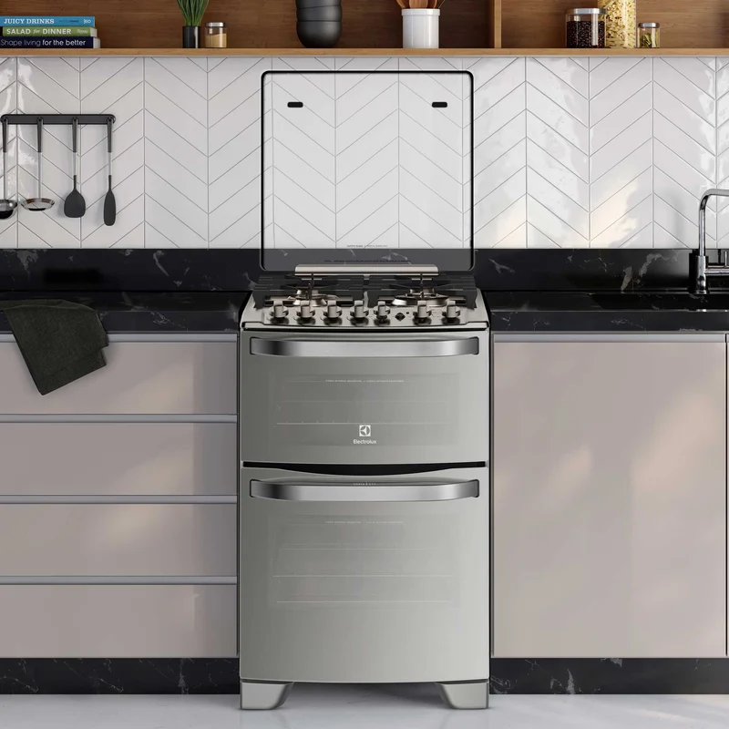 Cocina a Gas 4 Platos Doble Horno Triple Llama 56DXA Electrolux