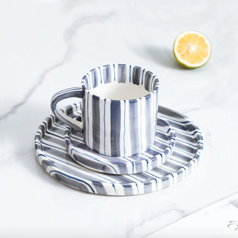 Set de Platos y Tazas Rayas Vintage 3 un Santú & Home Deco