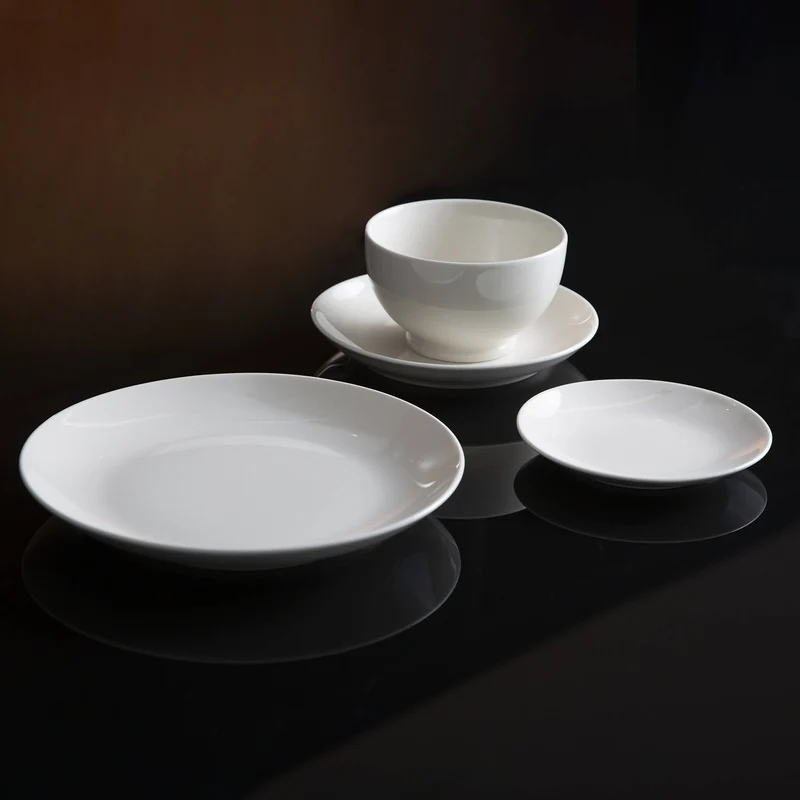 Vajilla Porcelana Blanca 24 Piezas