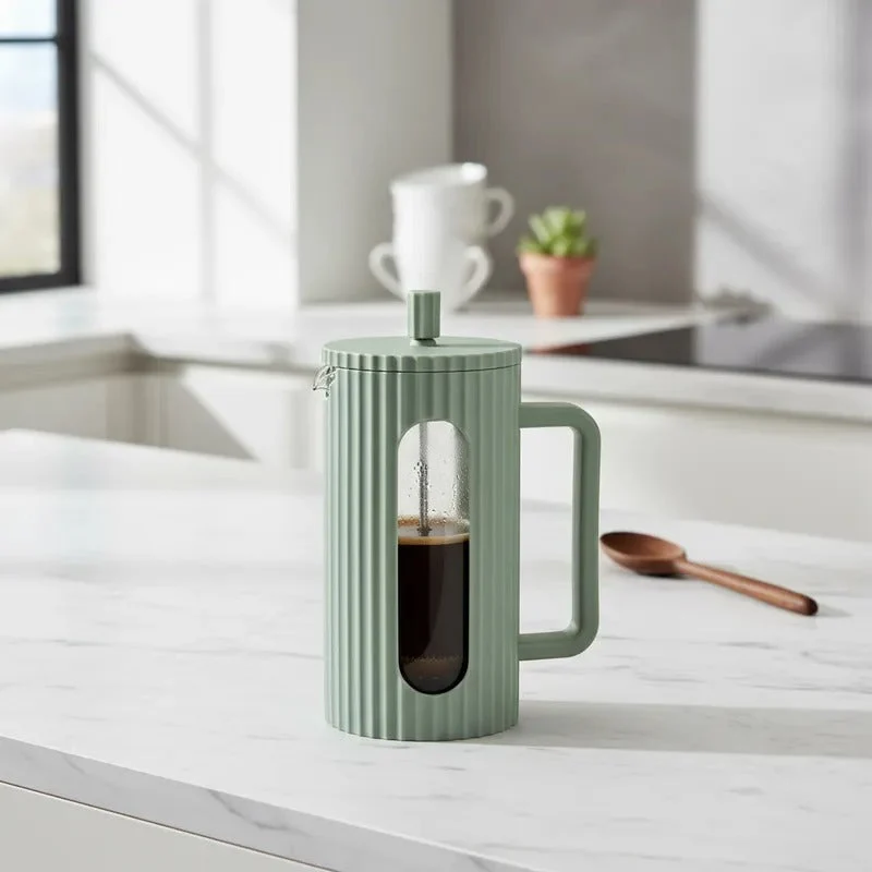 Prensa Francesa Cafetera Amalfi 600 ml Verde Claro Oroley