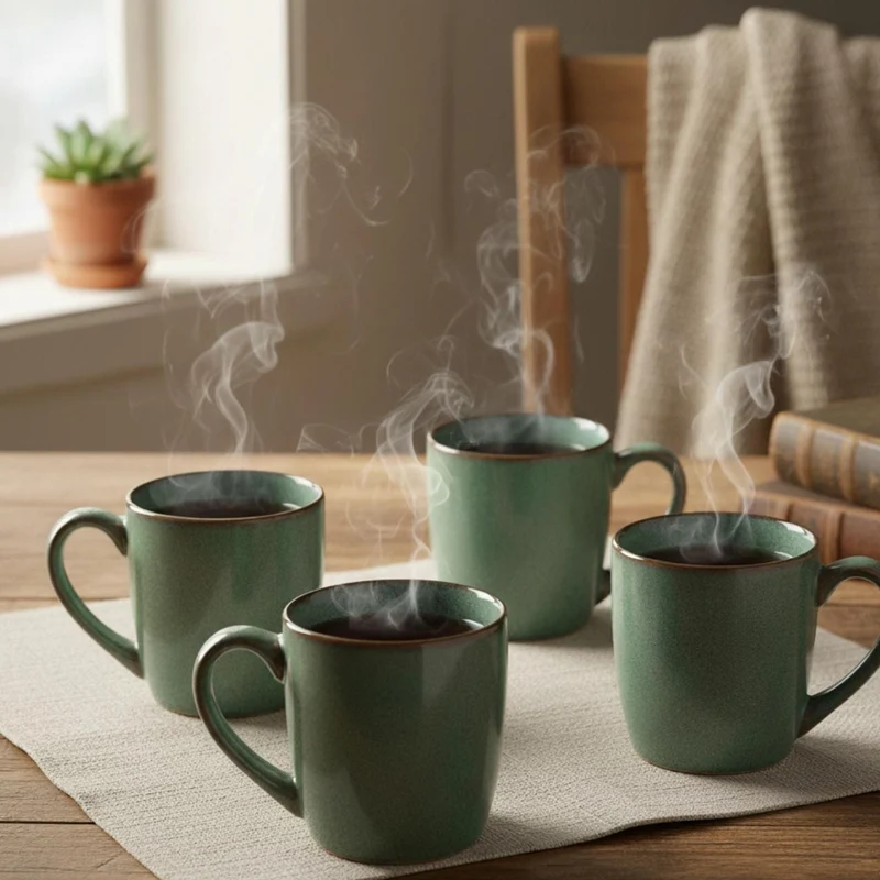Set 4 Tazas Cerámica Vancouver Decoexpress