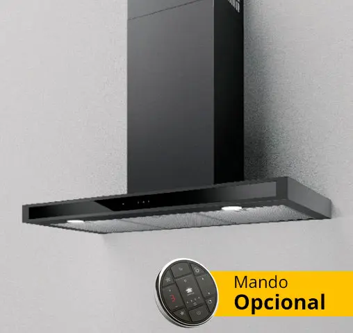Campana Decorativa T-Invertida 120cm Negro Whirlpool MOON120BK