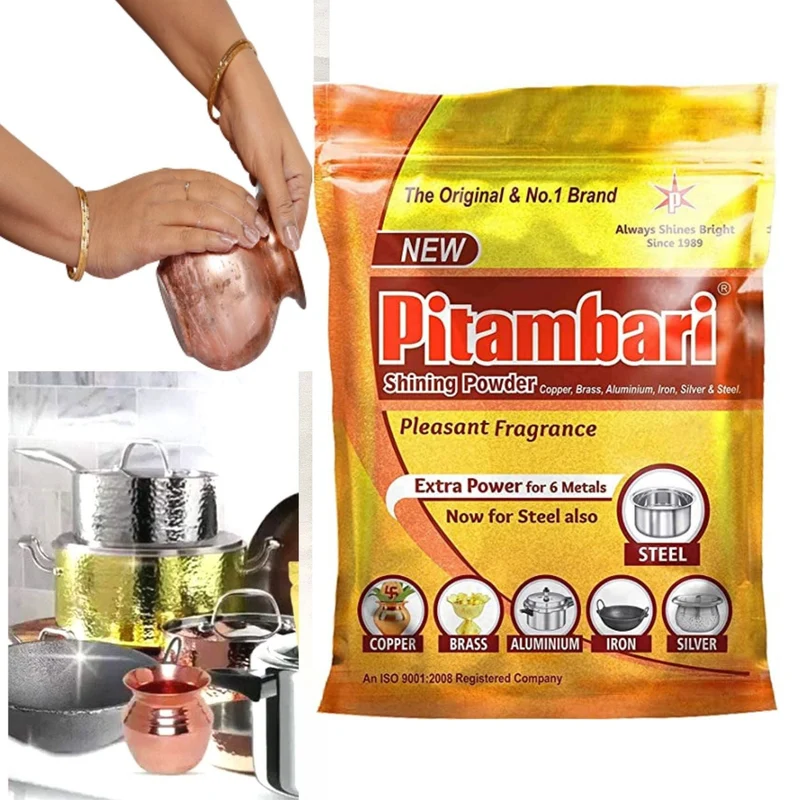 Polvo Brillante para Vasos | Shining Powder for Vessels (Tambaram Pitalam) 50g Pitambari