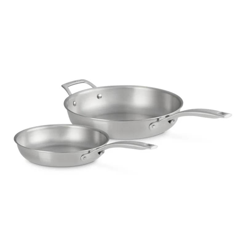 Set de 2 sartenes de acero inoxidable Tricapa 3-PLY Le Creuset