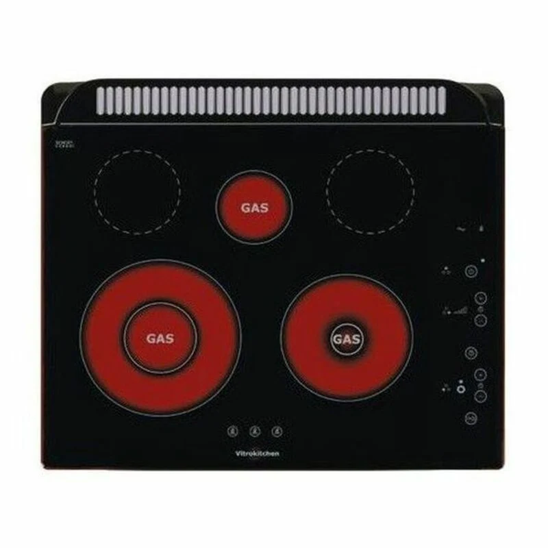 Vitrocerámica Vitrokitchen 301TGN 60 cm Negra (5 Zonas de Cocción)