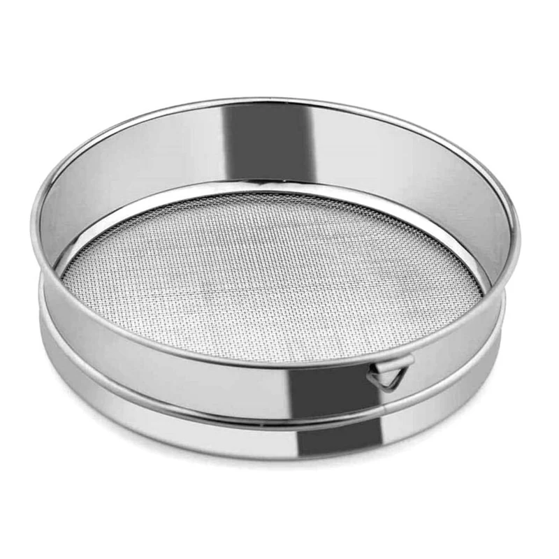 Tamiz de acero inoxidable para harina | Flour Strainer Fine Mesh Sieve Chalni Steel (M)