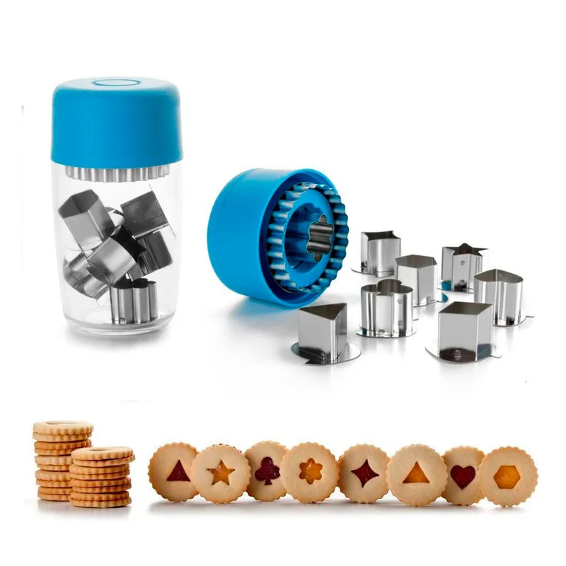 Set 8 cortadores de galletas Linzer de Ibili