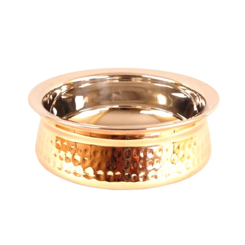Handi de cobre de acero martillado puro | Pure Hammered Steel Copper Handi for 1 Portion