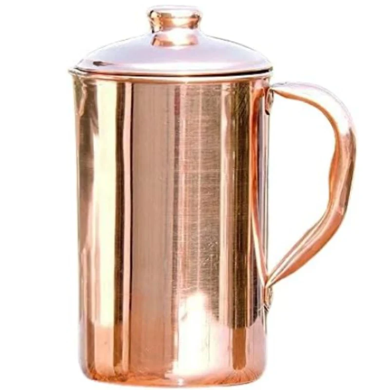 Jarra de agua de cobre puro | Pure Copper Water Jug Pitcher for Ayurveda Health Benefit