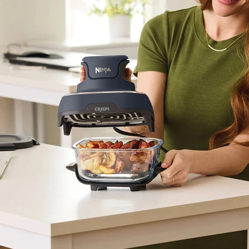 Freidora de aire Crispi Ninja®: la airfryer con cubetas de vidrio y diseño portátil FN101