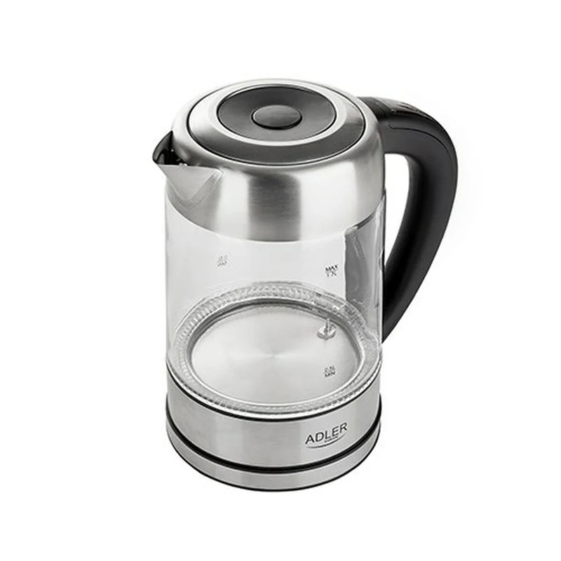 Hervidor Adler AD 1247 Cristal Acero Gris Vidrio 2200 W 1,7 L