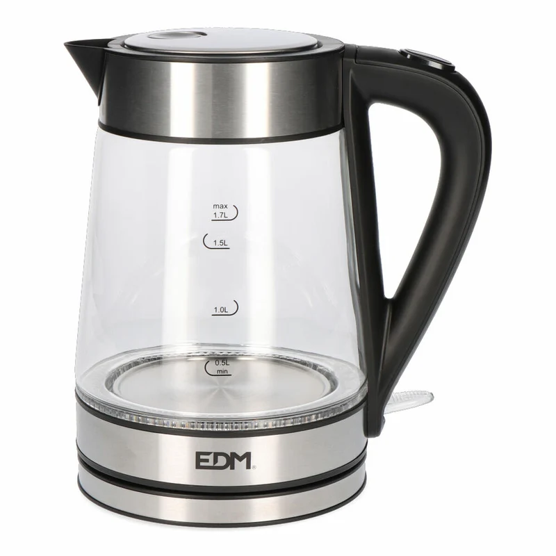 Hervidor eléctrico con luz LED EDM 07657 Crystal 1850-2200 W 1,7 L