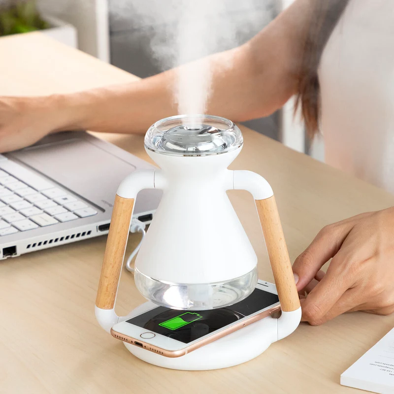 Cargador inalámbrico 3 en 1, difusor de aroma y humidificador Misvolt InnovaGoods
