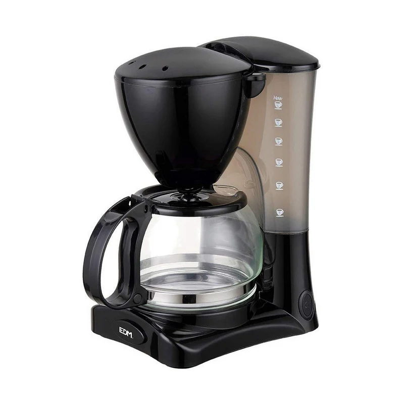Cafetera de goteo EDM 07653 Negra 550 W 6 Tazas 0,6 L