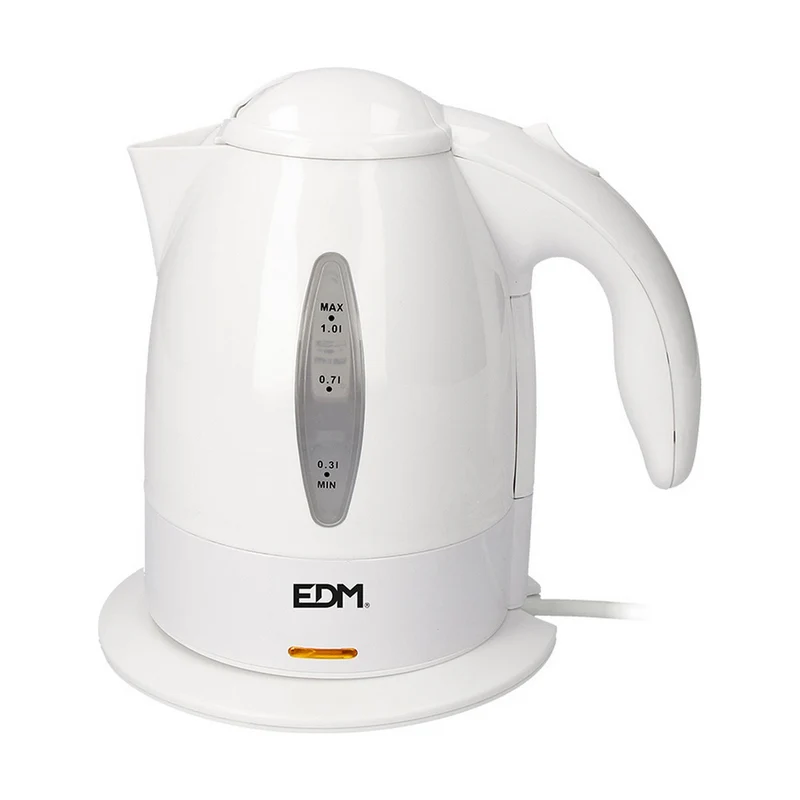 Hervidor de agua EDM 07655 Polipropileno blanco 2200 W 1 L