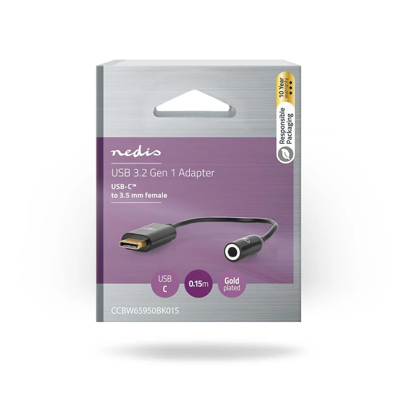 USB-C™ Adapter USB 3.2 Gen 1 - USB-C™ Male - 3,5 mm Female